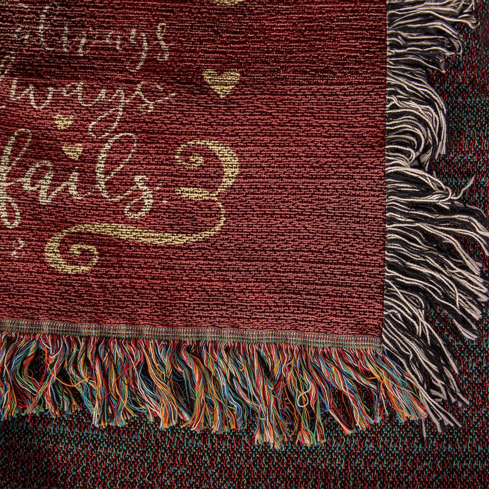 Love is patient, Love is kind Woven Heirloom Blanket