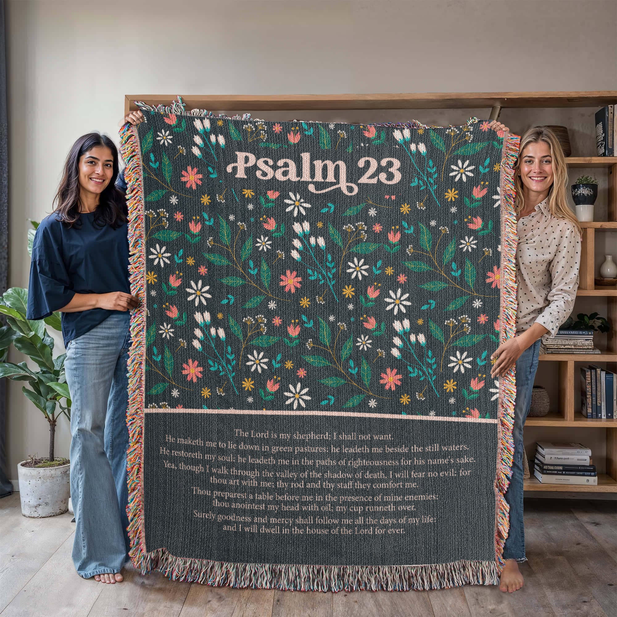 The Lord is my Shepherd - Psalm 23 Woven Heirloom Blanket