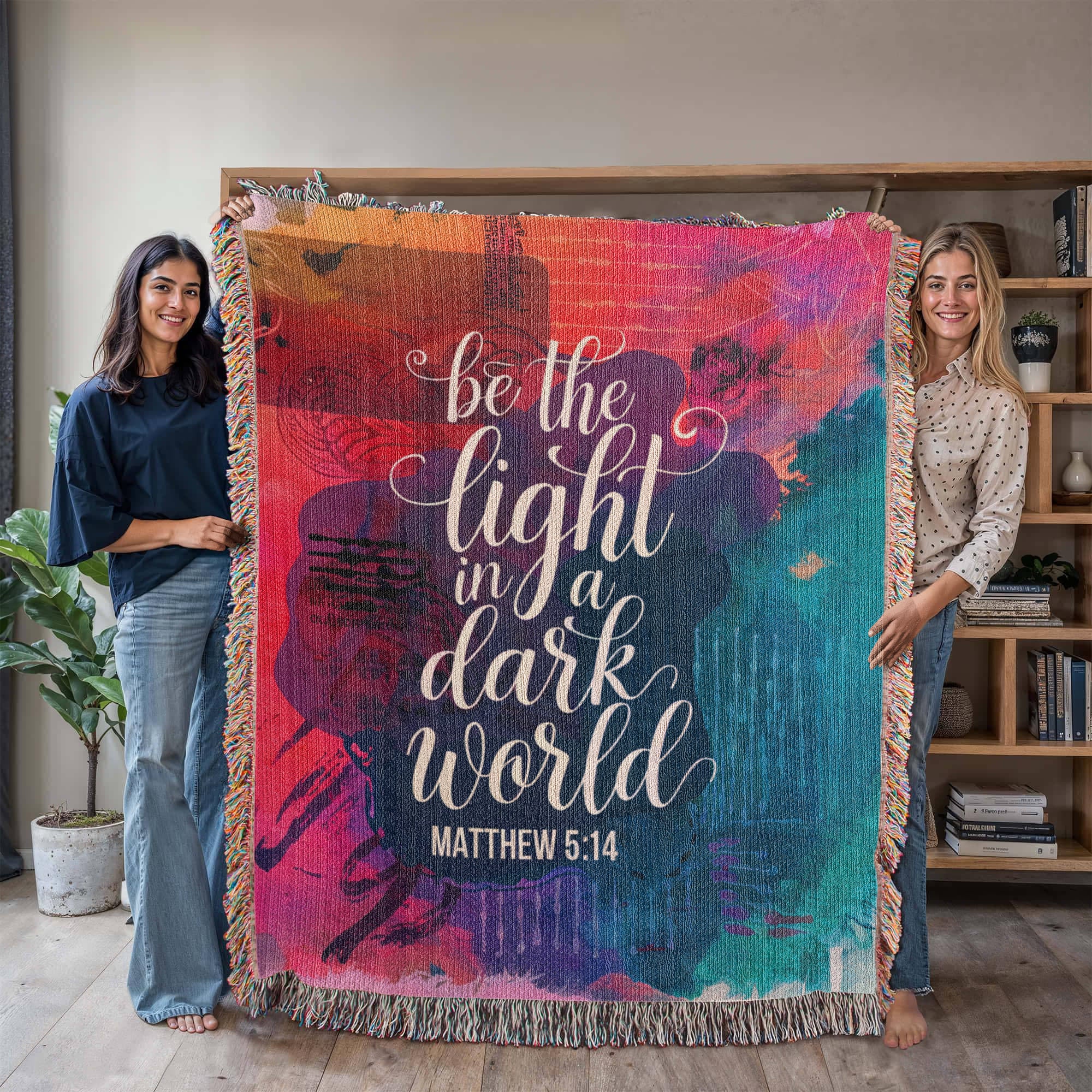 Be the light - Matthew 5:14 Woven Heirloom Blanket