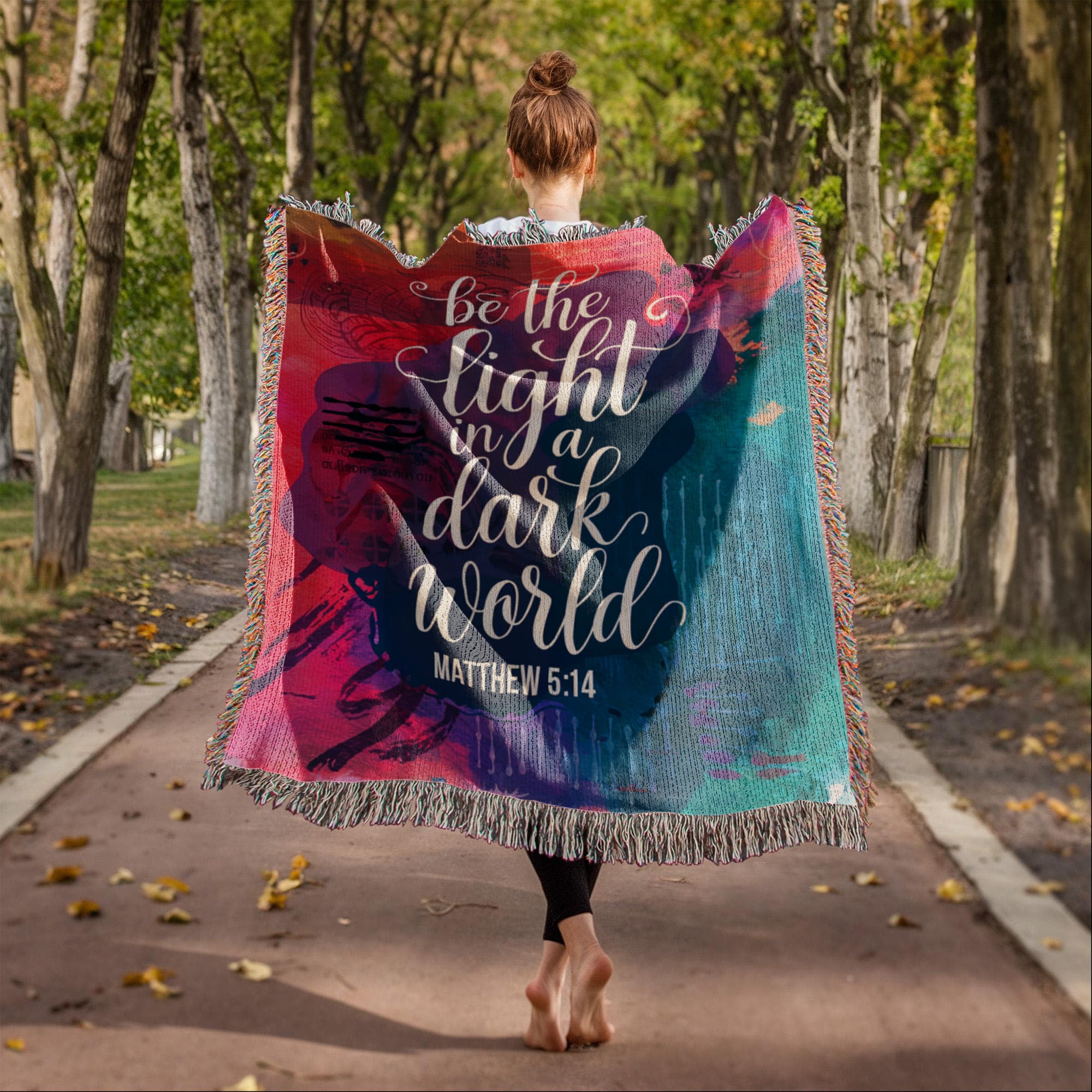 Be the light - Matthew 5:14 Woven Heirloom Blanket